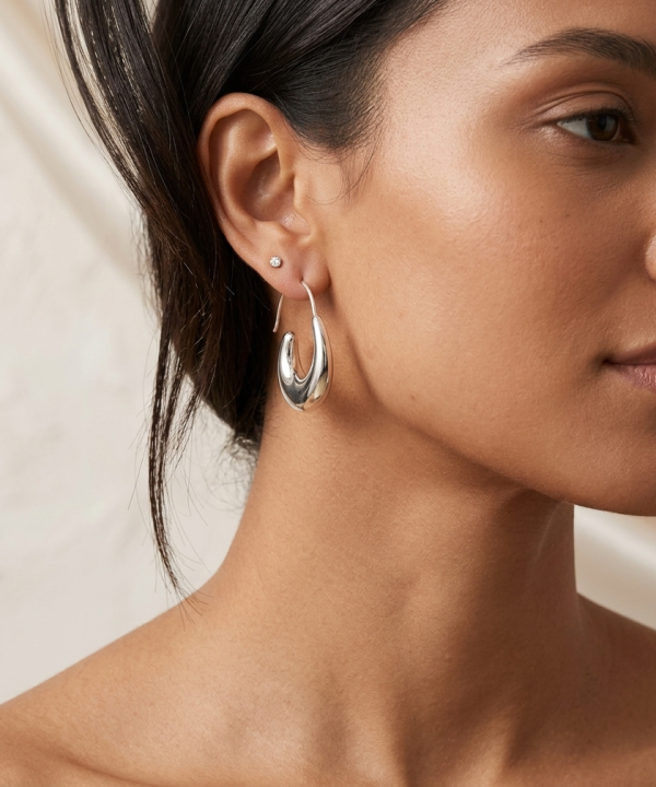 Boucles d'oreilles argent design bali fait main