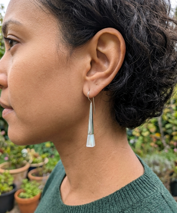 Boucles d’oreilles goutte de nacre – Bijou balinais chic