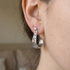 boucles d’oreilles argent martelé artisanal Bali