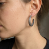 boucles d’oreilles pendantes en argent Bali