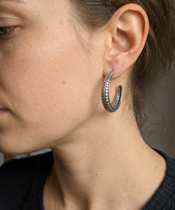 boucles d’oreilles pendantes en argent Bali