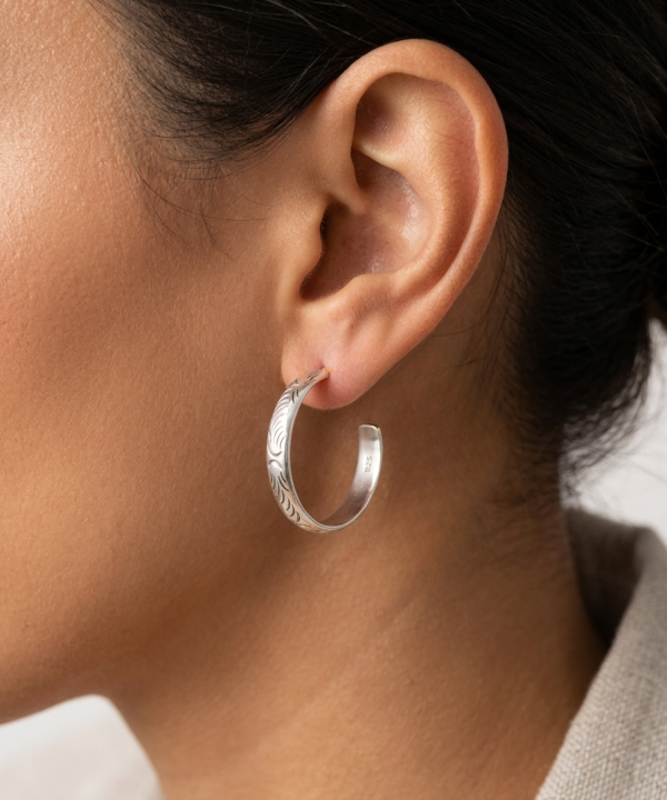 Boucles d’oreilles artisanales en argent de Bali