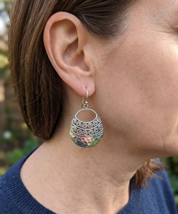 boucles argent ethnique chic artisanat balinais