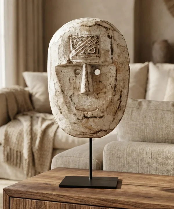 masque en bois de Bali artisanat fait main