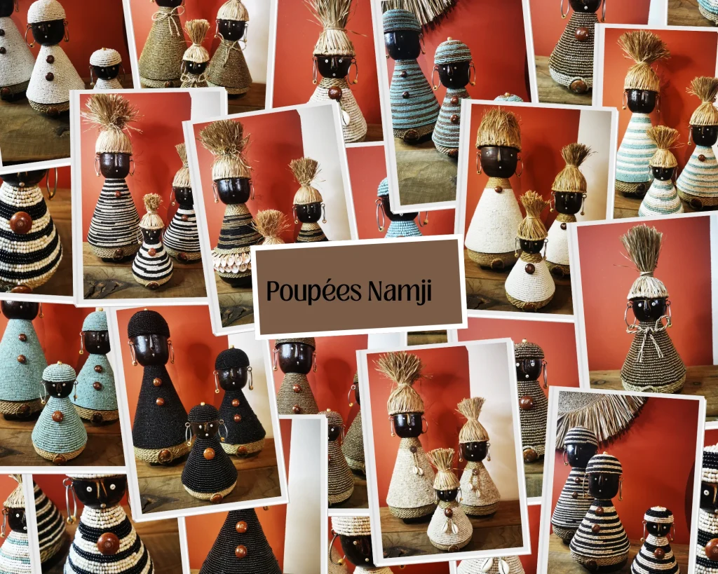 poupée Namji faite main à Bali ornements perles artisanat balinais décoration ethnique