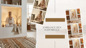 Statue Bouddha méditative en bois de suar sculptée main bicolore, robes blanches patinées